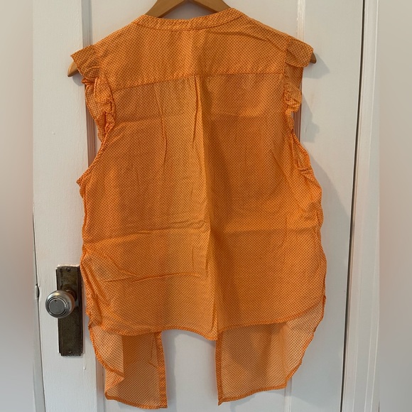 Orange Sleeveless Blouse - Picture 3 of 3
